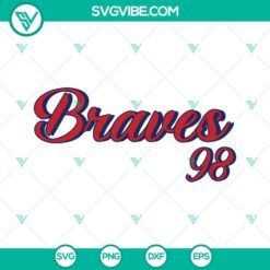 Wallen Braves 98 SVG Download, Morgan Wallen SVG Files, Atlanta Braves SVG Images, 2