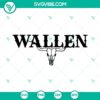 Wallen Bull Skull SVG File featuring Morgan Wallen and Country Music Graphics for digital crafting projects.