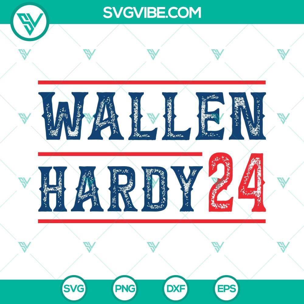 Wallen Hardy 24 SVG PNG DXF EPS Cut Files For Cricut Silhouette Wallen Hardy 24 design cut files for Cricut and Silhouette in SVG, PNG, DXF, and EPS formats.