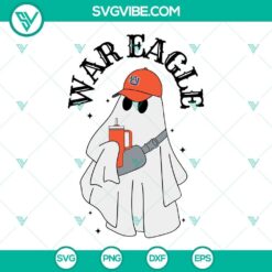 War Eagle Boojee Ghost SVG File, Auburn Tigers Ghost Drinking Stanley
