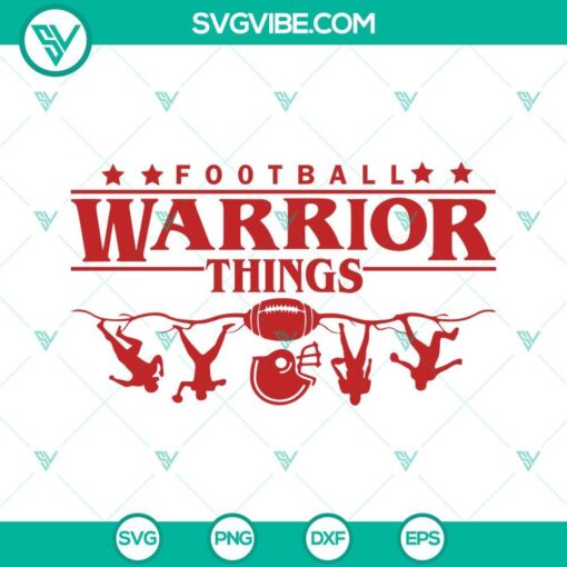 Warriors, Football Warrior Things, School Spirit SVG Downloads for crafting, sports, and school projects. Unique designs for spirit wear.