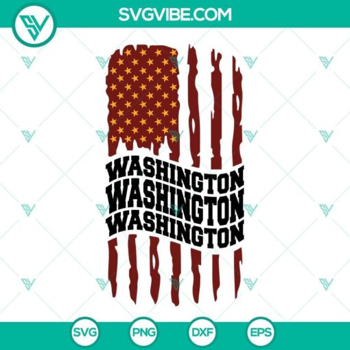 Washington Commander American Flag SVG and Football SVG images with team logo for digital use.