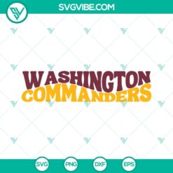 Washington Commanders football team logo SVG file for cutting machines in PNG, DXF, and EPS formats. Great for fan merchandise!