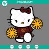 Washington Commanders Hello Kitty Cheerleader SVG design file with PNG, DXF, and EPS formats available for download.