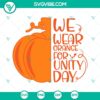 Orange pumpkin Unity Day SVG design for unity day celebrations.
