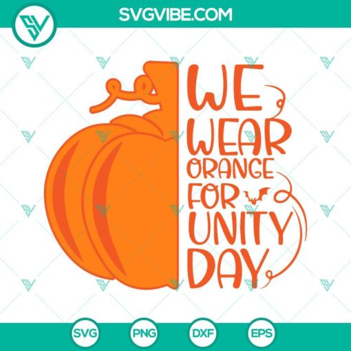 Orange pumpkin Unity Day SVG design for unity day celebrations.