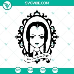 Creepy Wednesday Addams SVG images perfect for Halloween crafts, The Addams Family clipart for digital projects.