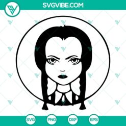 Wednesday Addams horror movie SVG files for download. Addams Family SVG design in PNG and DXF format.