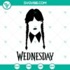 Wednesday Addams SVG for Cricut and Silhouette, available in PNG, DXF, EPS formats. Dark, gothic, and quirky design clipart.