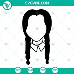 Wednesday Addams SVG design for Halloween, The Addams Family themed digital download, perfect for spooky crafts and projects.