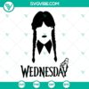 Wednesday Addams and Thing SVG files, Addams Family themed digital design for craft projects, silhouette graphics.