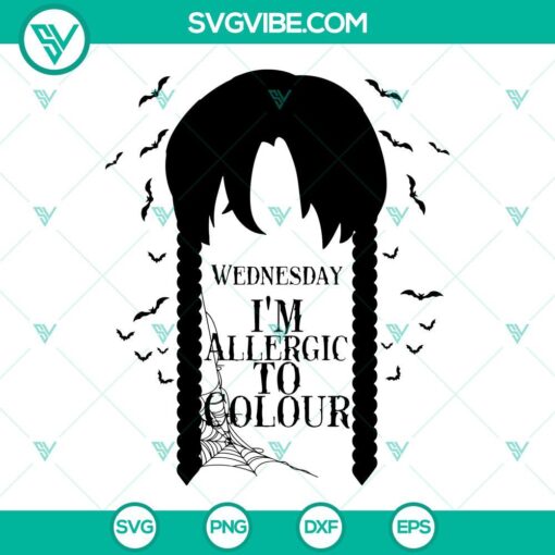 Wednesday Addams SVG file featuring a black and white design. Ideal for craft projects, apparel, and decor.