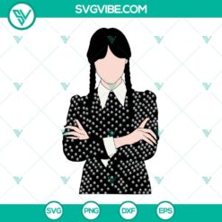 Wednesday Addams themed SVG files for The Addams Family, available for download in PNG format.