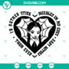 Wednesday Valentine's heart SVG with "I'd rather stick" quote in a trendy and playful design - perfect for Valentine's Day projects.