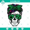 Messy Bun Weed Mom Skull SVG Bundle featuring cannabis themed skull designs, perfect for craft projects.