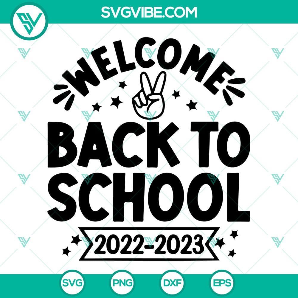 welcome-back-to-school-2022-2023-svg-back-to-school-shirt-svg-1st-day-of-school-svg-10-mockup.jpg Back to School 2022-2023 SVG design for shirt download, featuring school-themed elements and welcoming message.