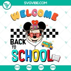 Disney back to school SVG featuring Mickey Mouse for teachers and students, ideal for Cricut and Silhouette machines.