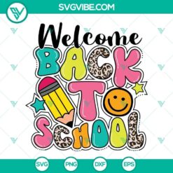 Welcome back to school SVG with first day of school theme for teachers, perfect for crafting projects.
