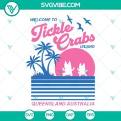 Tickle Crabs Island Bluey SVG images featuring Queensland Australia scenes. Perfect for digital designs.