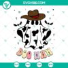 Western Ghost and Cowboy Ghost Halloween SVG images, spooky Boo Haw design, perfect for Halloween crafts and decorations.