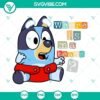 Baby Bluey saying SVG with Ma Beans Bluey design in multiple file formats for download.