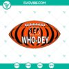 Who Dey Cincinnati Bengals SVG logo with NFL Football Team design, PNG download for sports fans.