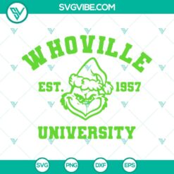 Whoville University SVG File Bundle, Grinch Whoville University SVG Images, 6