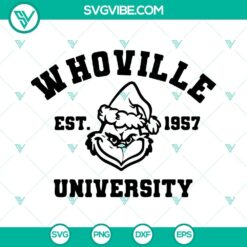 Whoville University SVG File Bundle, Grinch Whoville University SVG Image, 8