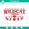 Wildcats mascot football spirit SVG design for school merchandise and crafts.
