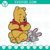 Disney Winnie The Pooh and Rabbit embroidery designs, cute cartoon patterns for crafting.