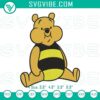 Winnie the Pooh bee costume embroidery design, cute cartoon digital stitch file for crafting.