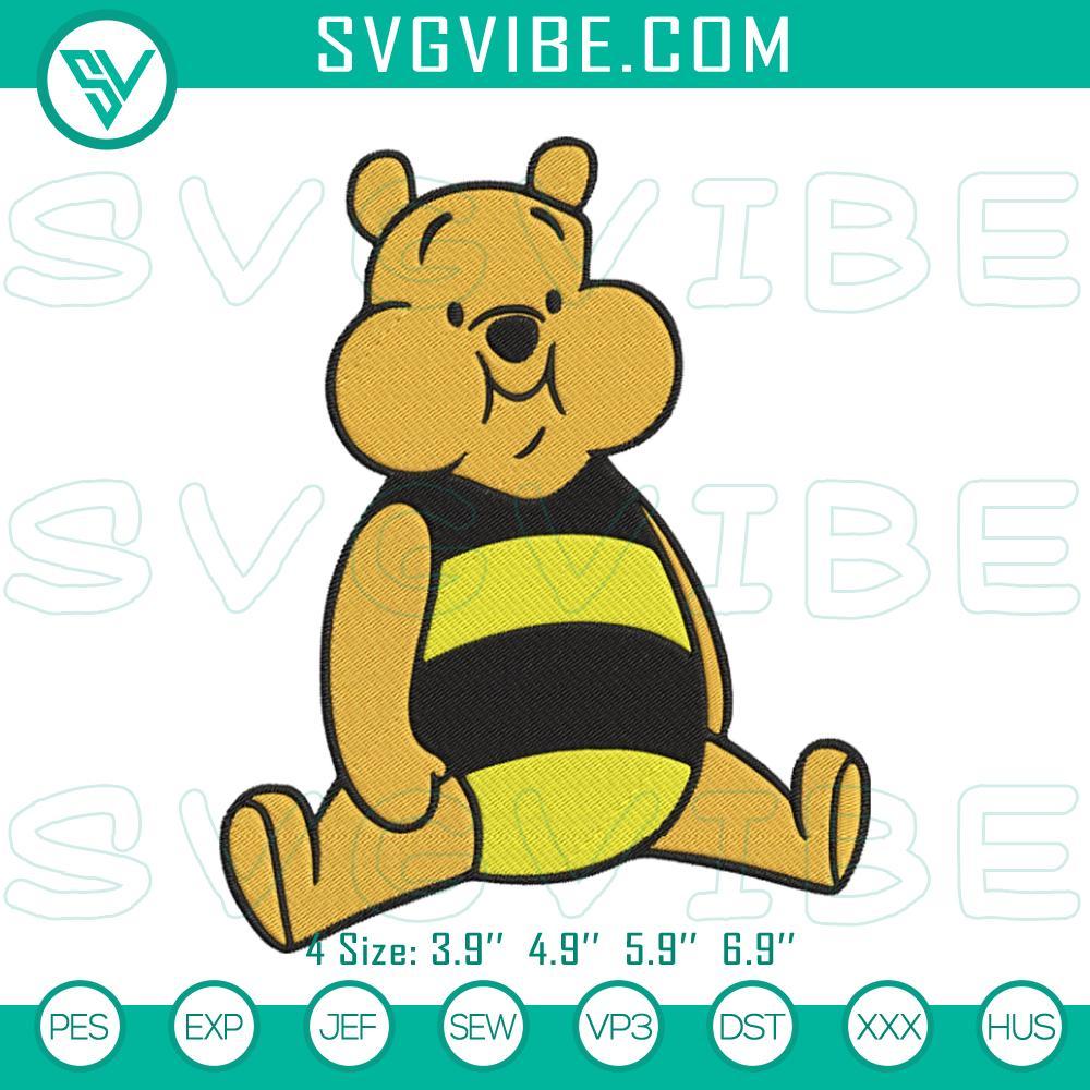 Winnie The Pooh Bee Costume Machine Embroidery Design Digital Download Winnie the Pooh bee costume embroidery design, cute cartoon digital stitch file for crafting.
