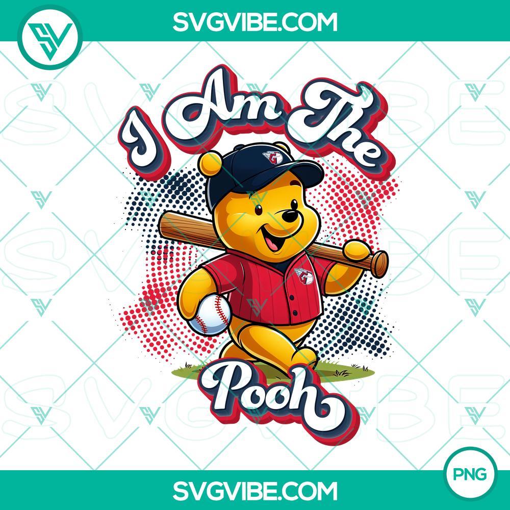 Winnie The Pooh Cleveland Guardians Baseball PNG File Design File Winnie The Pooh Cleveland Guardians baseball logo PNG file for fans, featuring baseball and cartoon characters in one design.