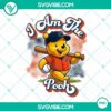 Winnie The Pooh Detroit Tigers baseball team themed PNG design file, perfect for sports fans and Disney lovers alike.