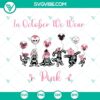 Winnie the Pooh breast cancer awareness SVG images, October we wear pink design with Pooh bear illustration.