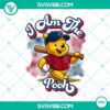 Winnie The Pooh Los Angeles Angels baseball team themed PNG design file featuring cute character in sporting attire.