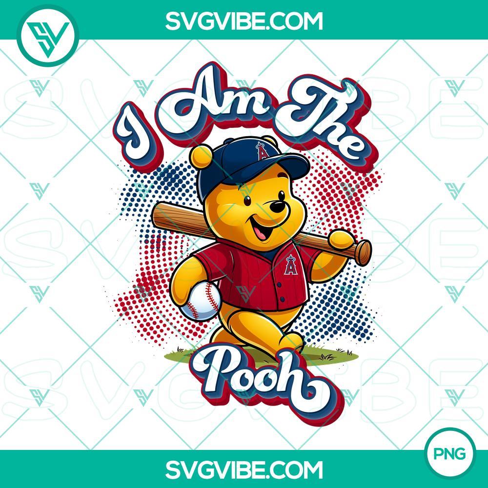 Winnie The Pooh Los Angeles Angels Baseball PNG Images Design File Winnie The Pooh Los Angeles Angels baseball team themed PNG design file featuring cute character in sporting attire.