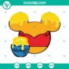Winnie the Pooh mouse ears design digital download, SVG, PNG, DXF, EPS files for DIY crafting, Disney-themed projects.