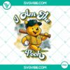 Winnie The Pooh themed Oakland Athletics baseball PNG design with team logo colors, ideal for fans and sports enthusiasts.