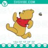 Winnie the Pooh running away embroidery design, classic cartoon PES file download for crafts and projects.