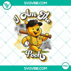 Winnie the Pooh San Diego Padres baseball themed PNG design file, perfect for sports fans and Disney enthusiasts.