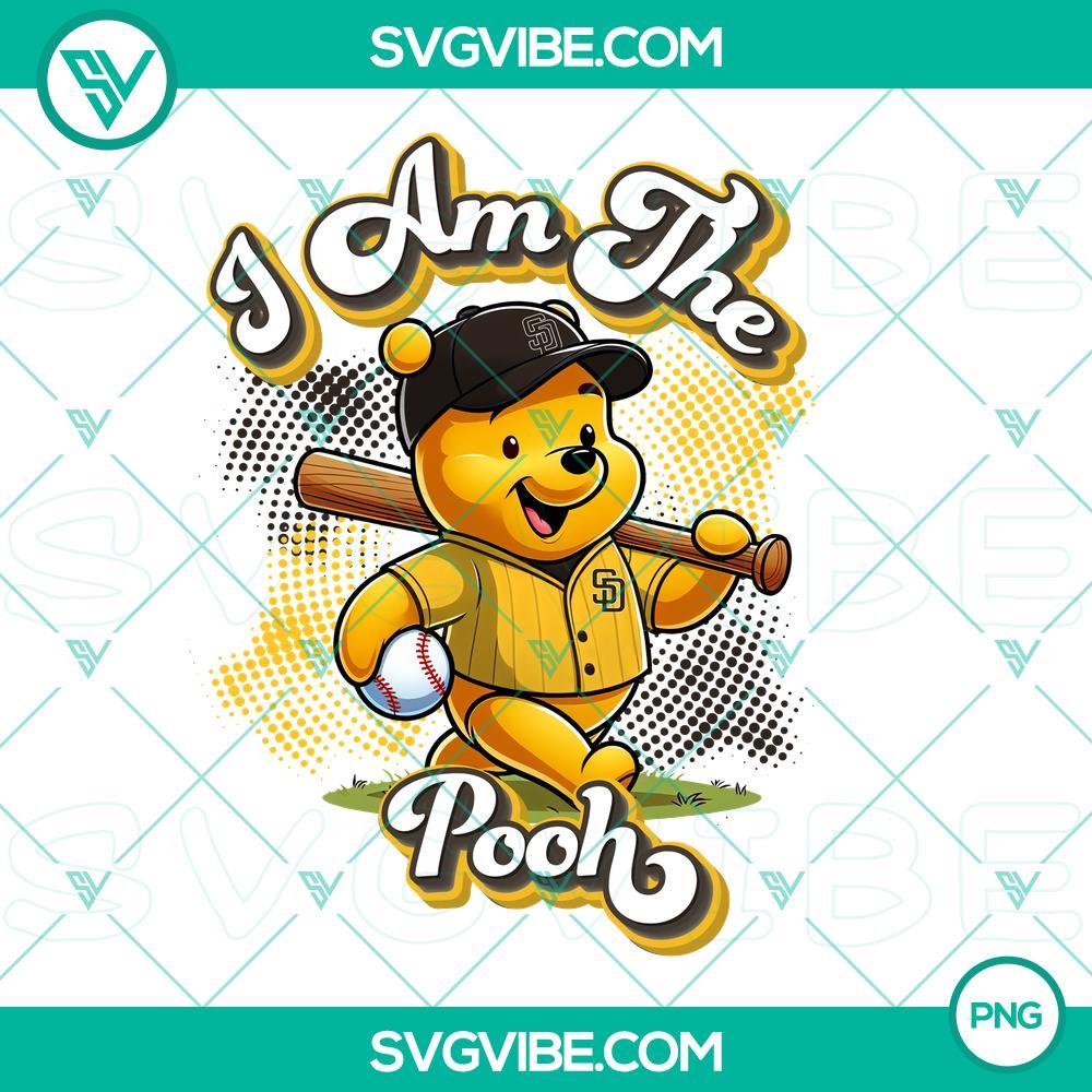 Winnie The Pooh San Diego Padres Baseball PNG File Design File Winnie the Pooh San Diego Padres baseball themed PNG design file, perfect for sports fans and Disney enthusiasts.
