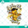 Winnie The Pooh San Diego Padres Baseball PNG download design with cute character in baseball outfit, perfect for sports fans.