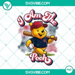Winnie the Pooh St Louis Cardinals baseball themed PNG design file, perfect for sports fans and Disney lovers.