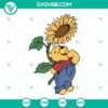 Winnie the Pooh sunflower SVG design for Cricut & Silhouette, downloadable in PNG, DXF, EPS formats.