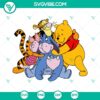 Winnie The Pooh SVG bundle with Tigger, Piglet, and Eeyore files for craft projects and design. Ideal for Disney fans.