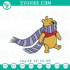 Winnie the Pooh winter embroidery design, perfect for cozy Disney winter season crafts and projects.