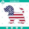Wirehaired Dachshund dog silhouette with American flag detail in SVG format for crafting projects, patriotic USA flag dog design.