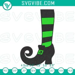 Witch feet machine embroidery designs for spooky Halloween, featuring a whimsical witch pattern perfect for seasonal crafts.