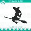 Witch Halloween machine embroidery pattern with spooky and fun design for Halloween crafts.